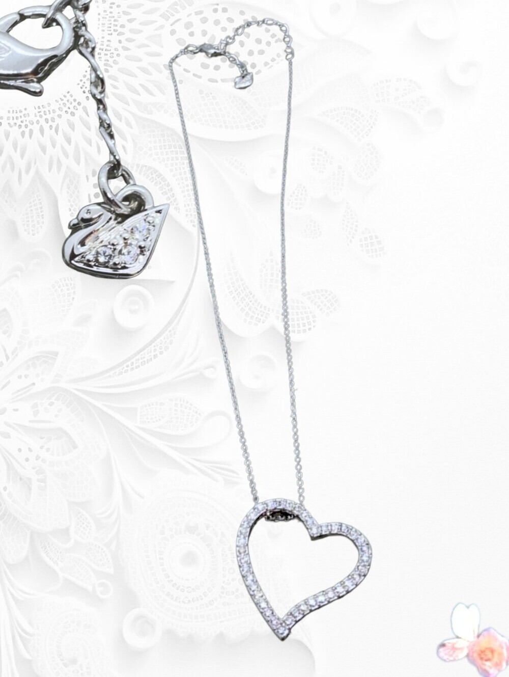 Authentic Swarovski Crystal Heart Necklace